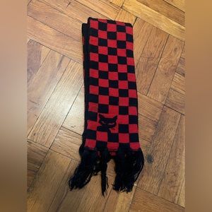 Emily The Strange Red And Black Checkered Scarf